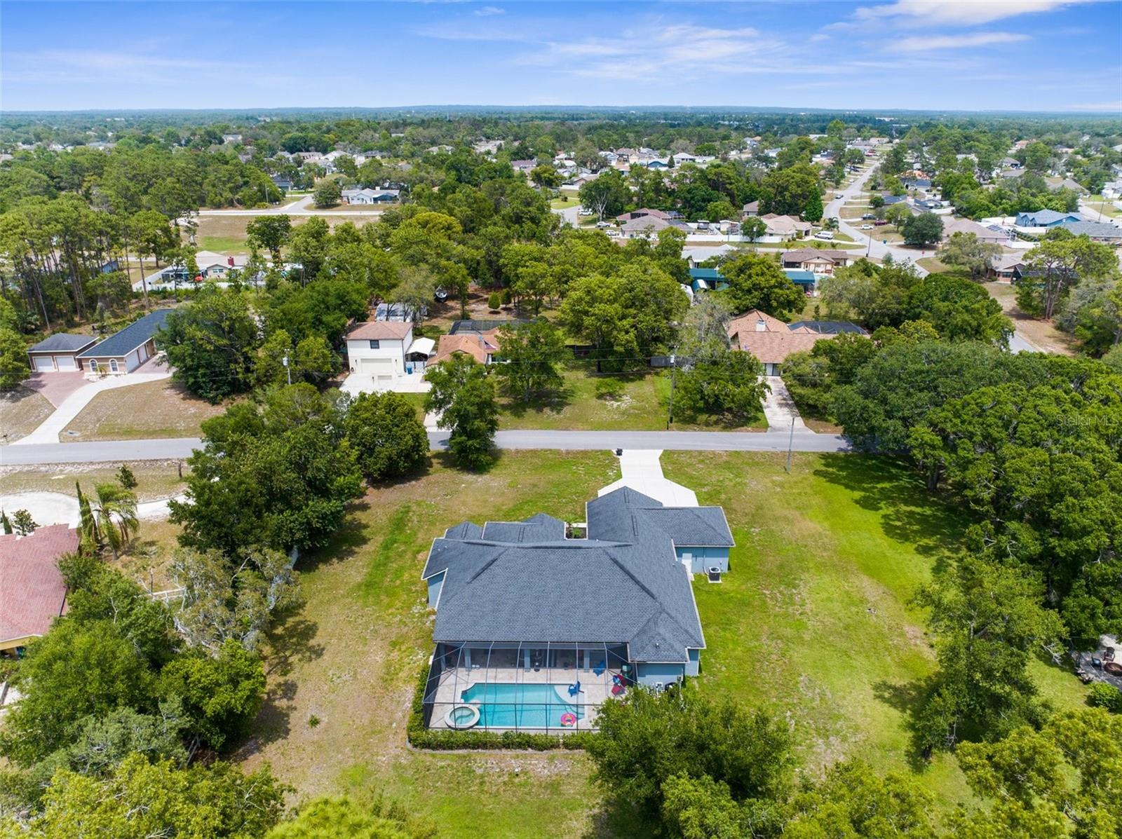 Aerial of Pool's Screen Enclosure