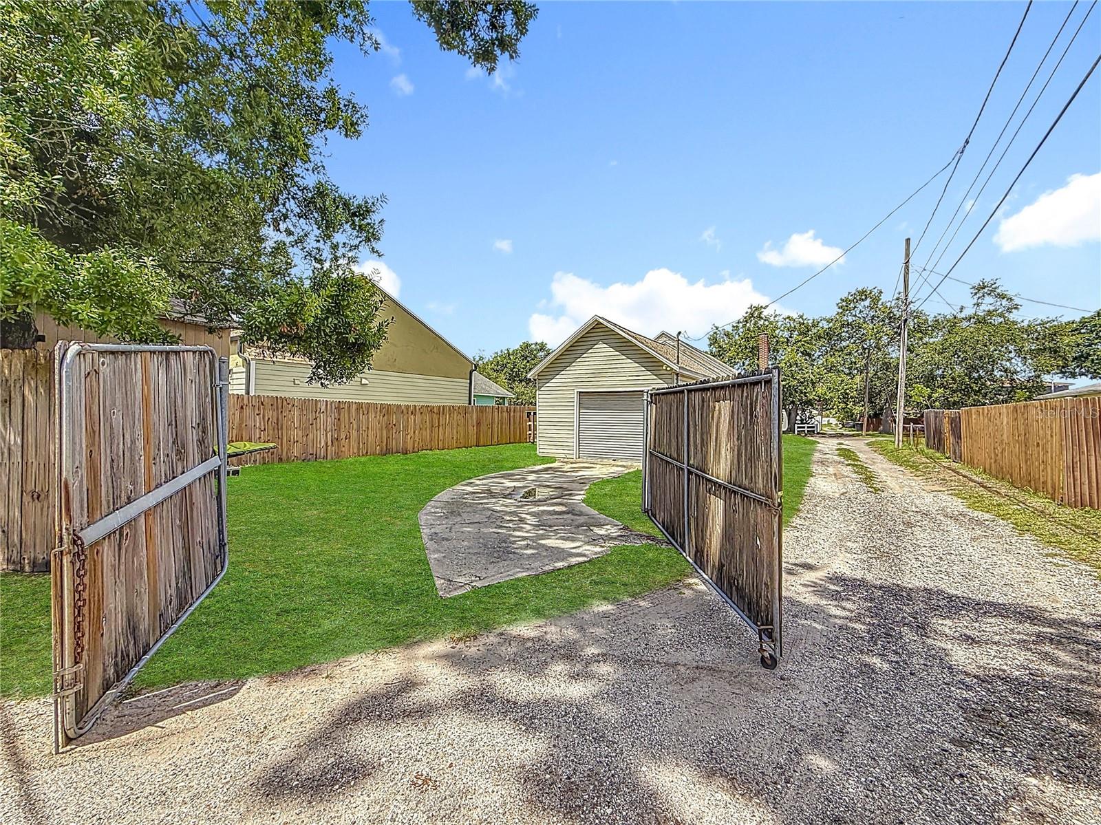 Double Gate and Alley Access