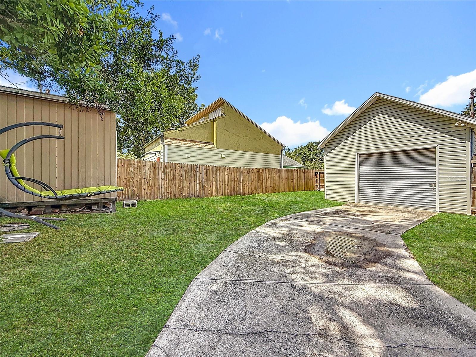 Backyard and Driveway