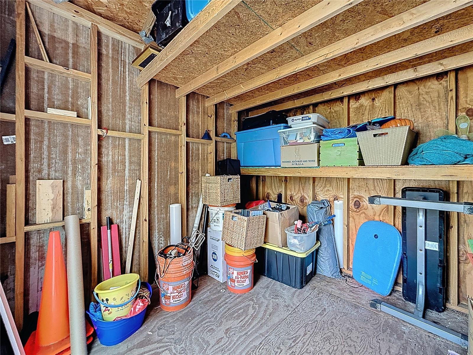 Inside of Shed