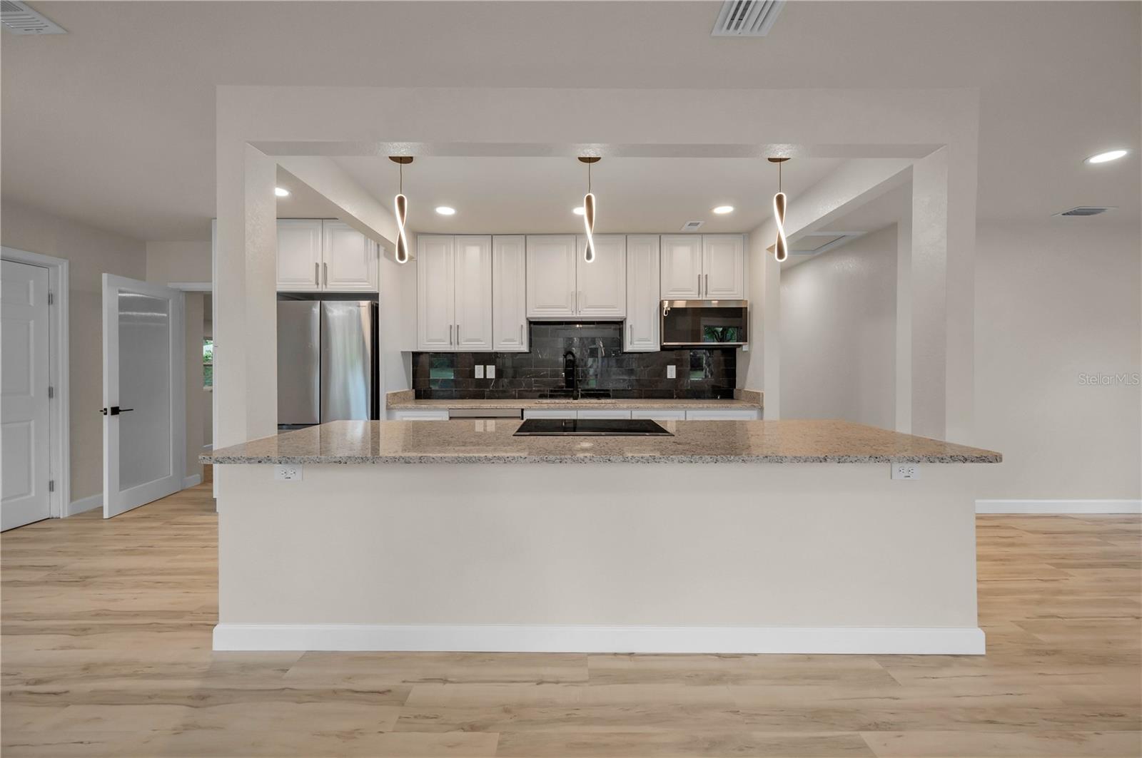 Large island and LED lighting