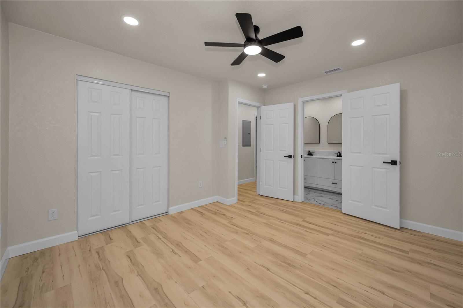 Master bedroom and bath