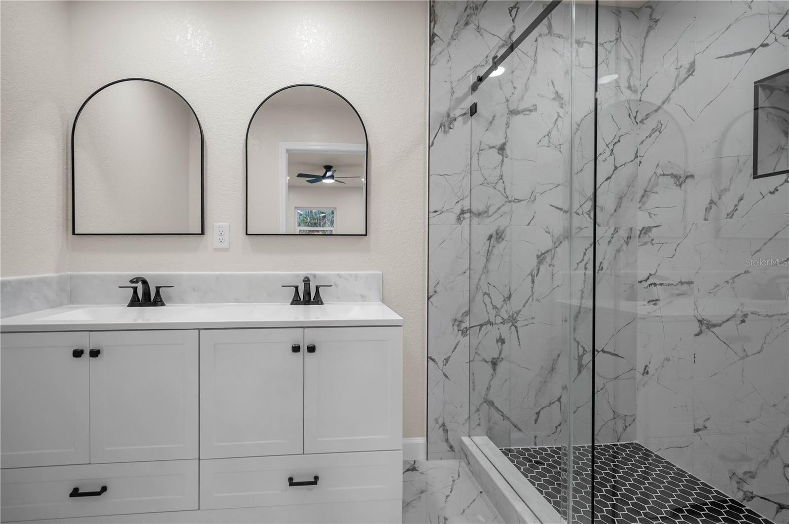 Master bath with double vanities