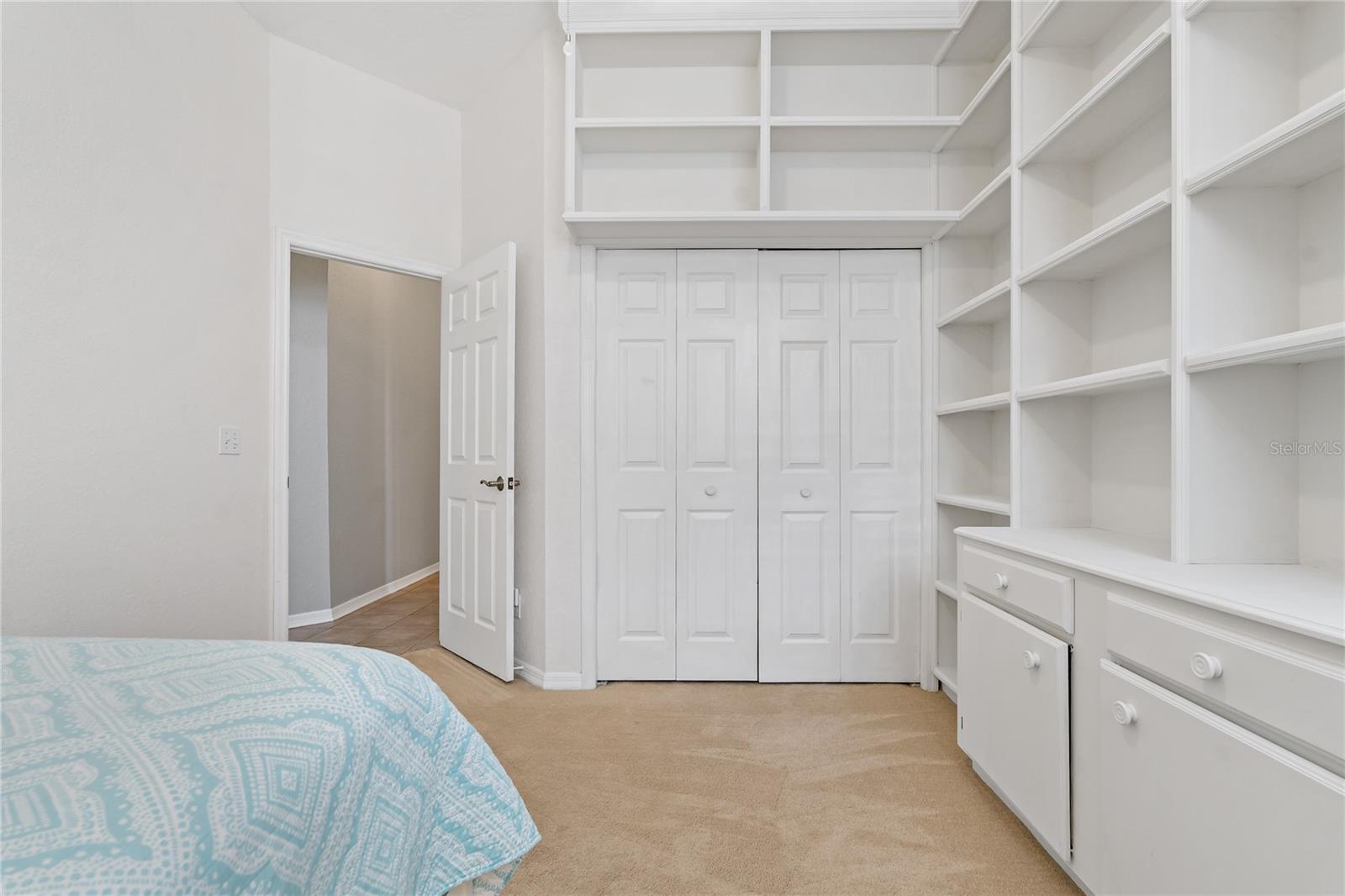 BUILT IN SHELVES IN THE GUEST BEDROOM!