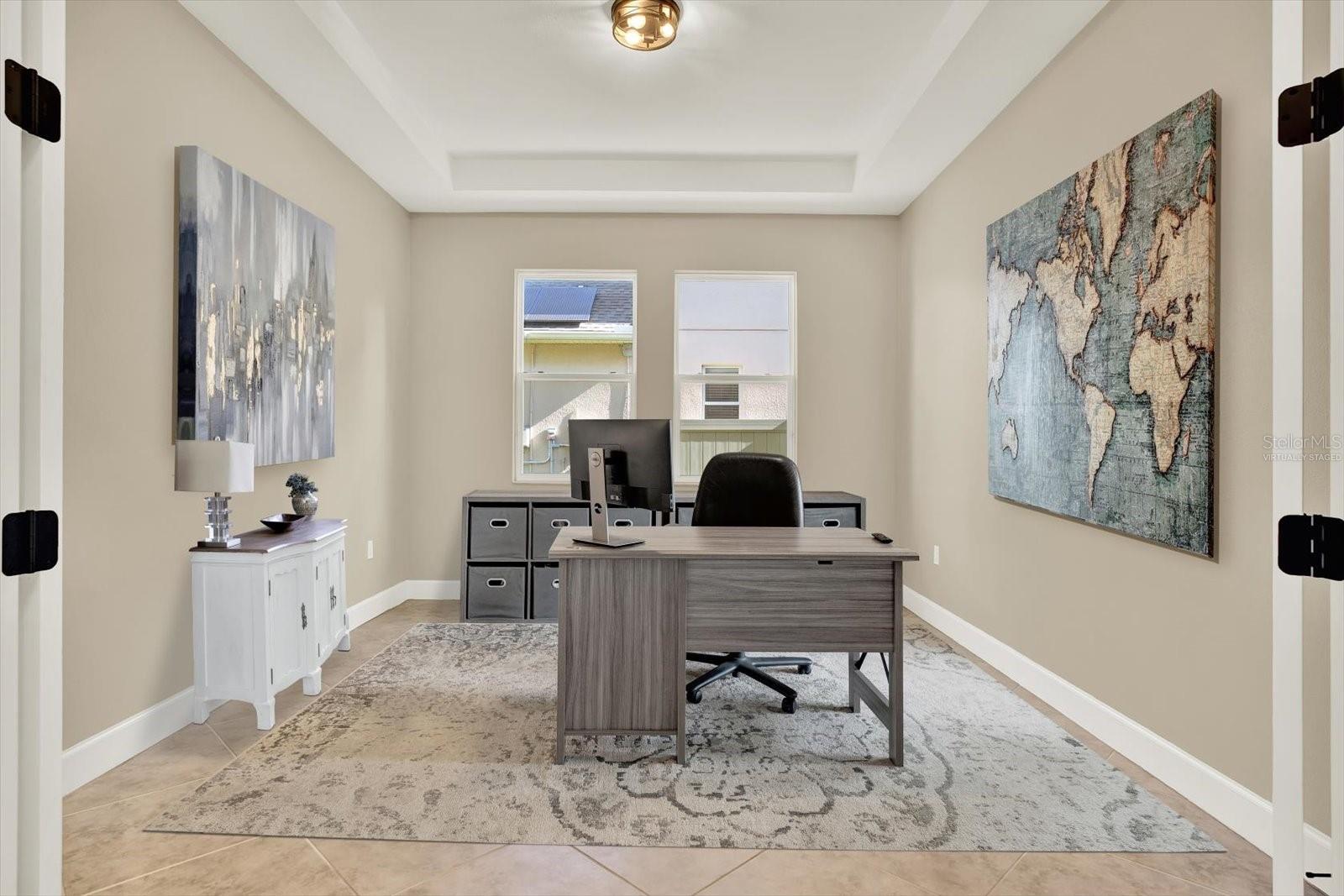 Virtually staged office