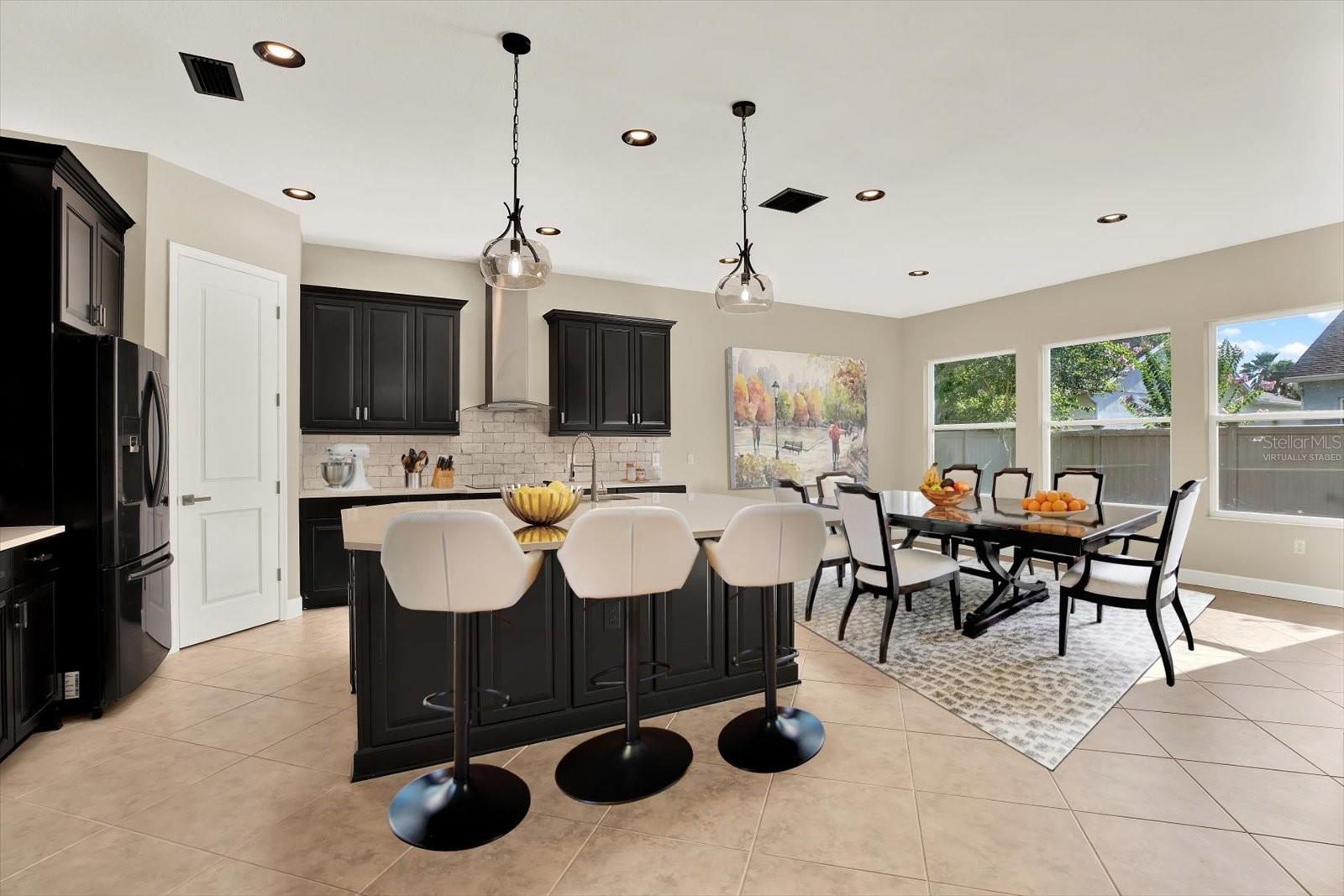 Virtually staged kitchen