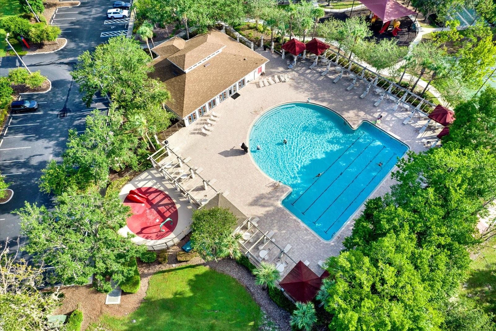 Pools, splashpad, clubhouse with fitness center