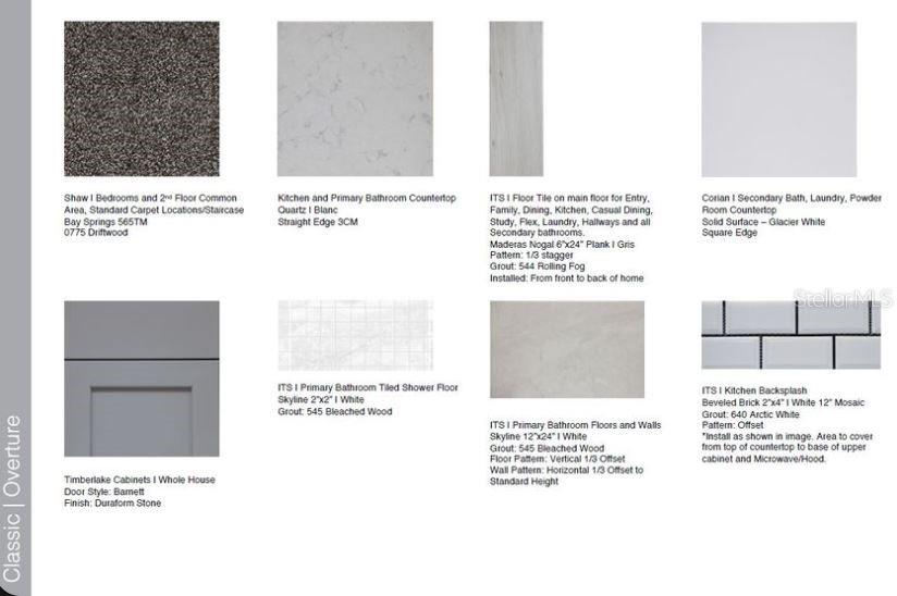 Design Selections ~ Home is under construction, selections are subject to change