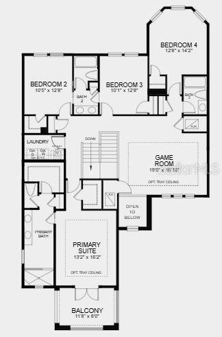 Additional Highlights Include: Downstairs bedroom and full bathroom, pocket sliding glass door, flex space, game room, 8' interior doors, oak treads with painted risers at stairs, and outdoor kitchen rough-in.