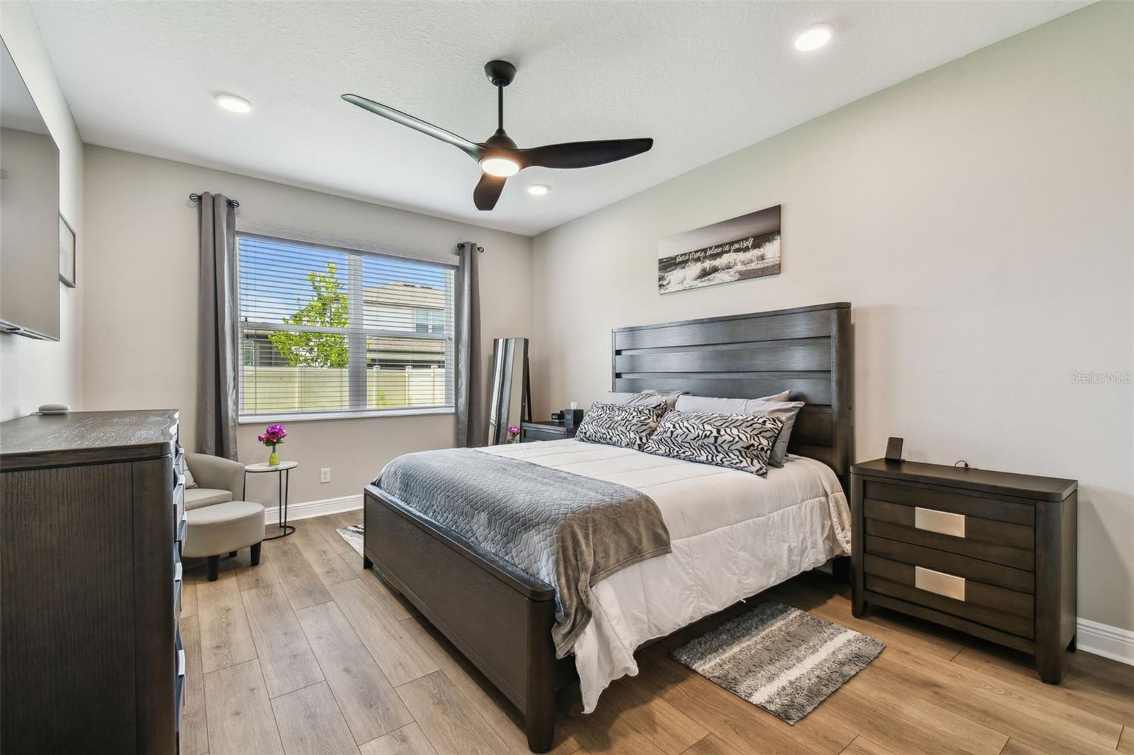Owners Suite is well sized with plenty of space for your favorite furnishings. Also TWO walk in closets and spacious bathroom