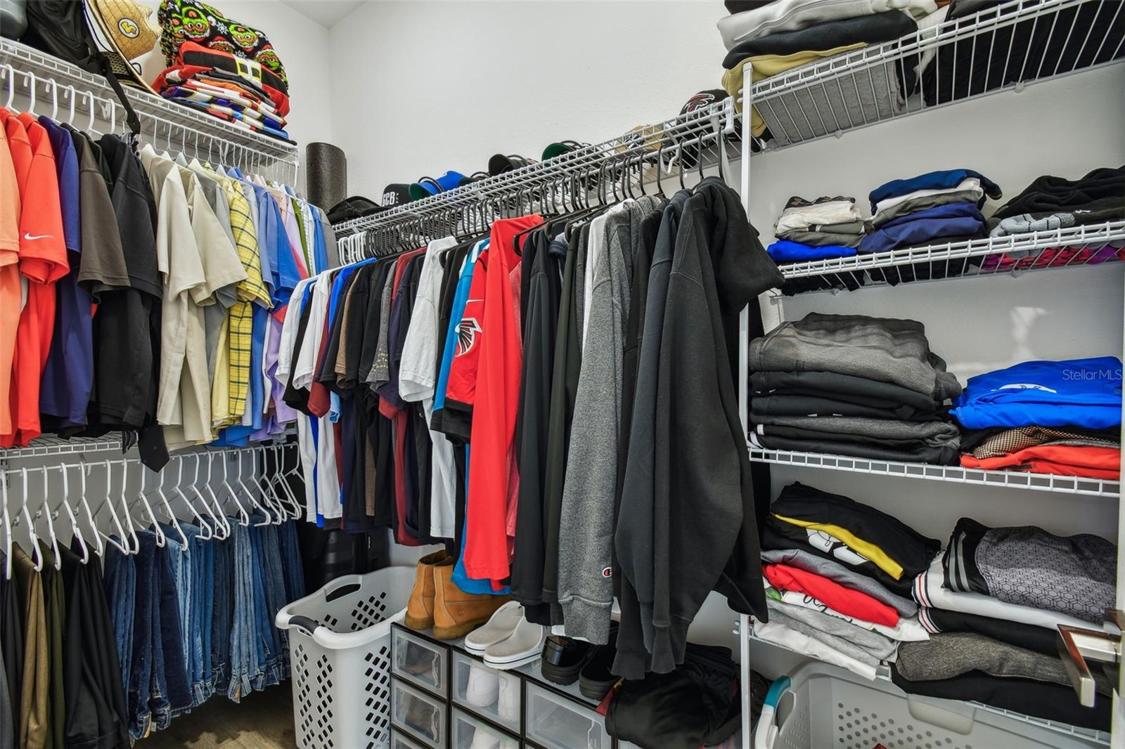 one of two walk-in owner's closets!