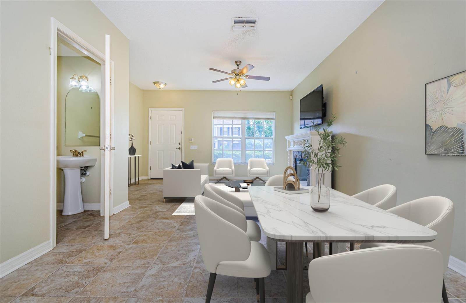 Virtually Staged Dining Area