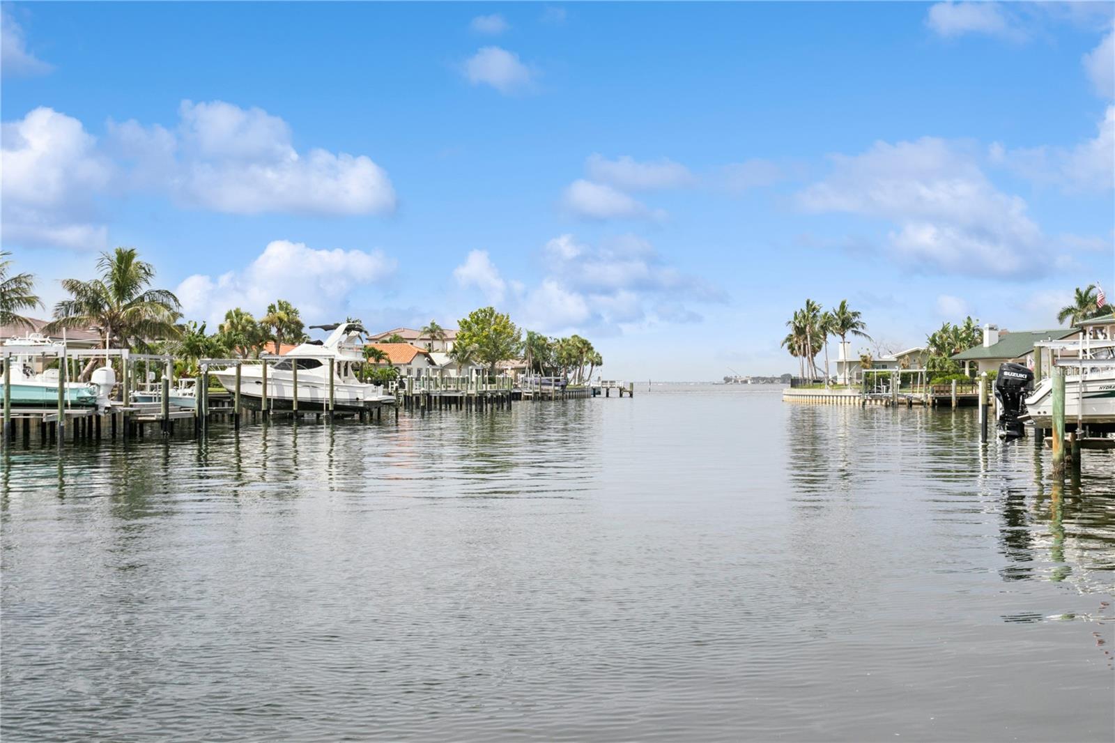 Wide canal to Tampa Bay
