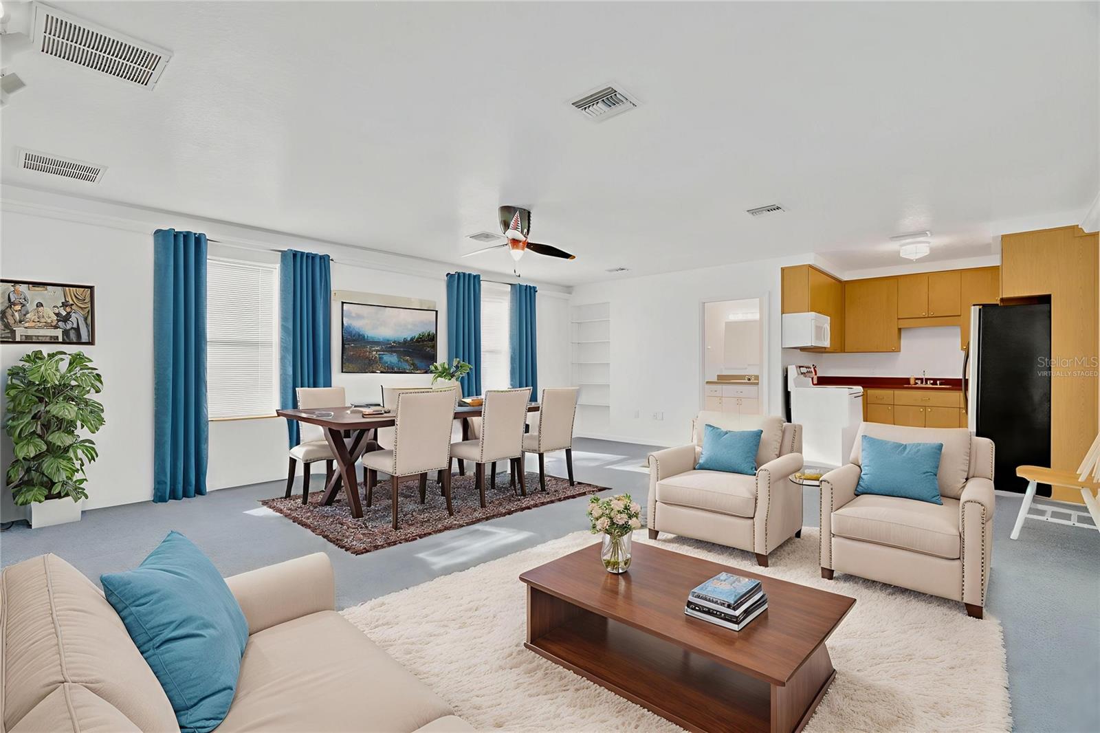 Virtually Staged Hangar Living Room
