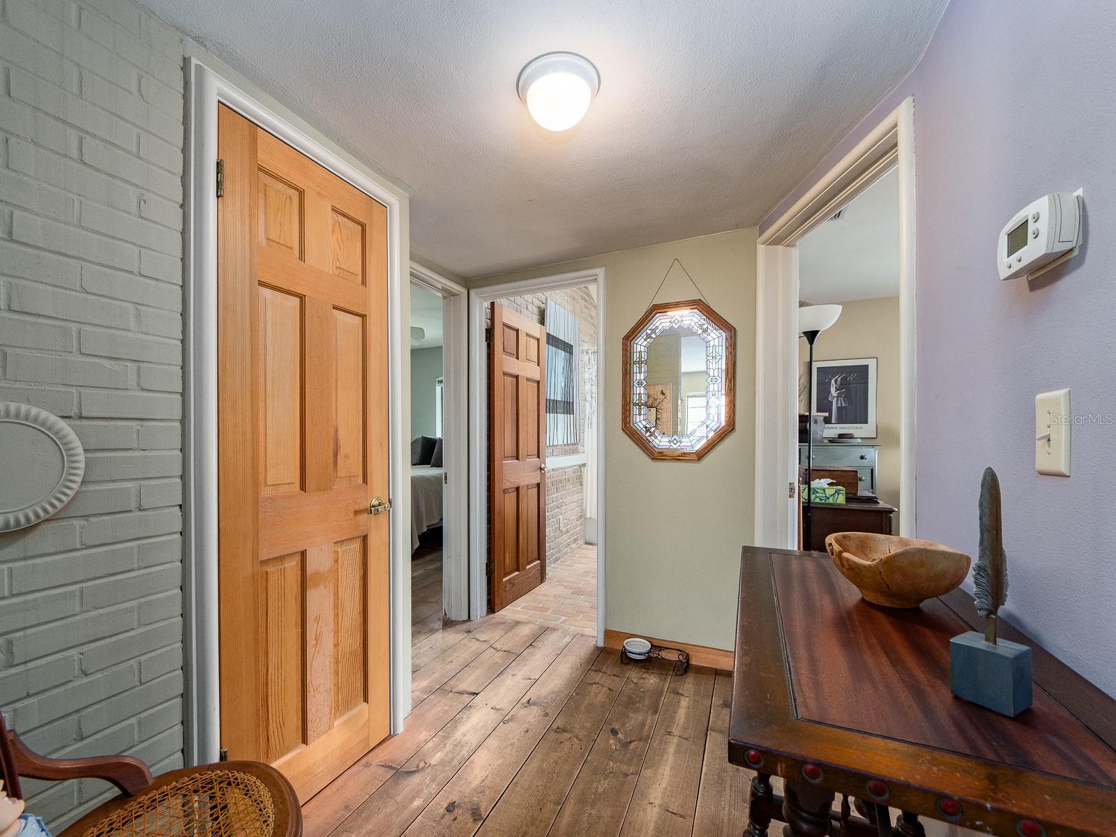 Hallway to both bedrooms in main house