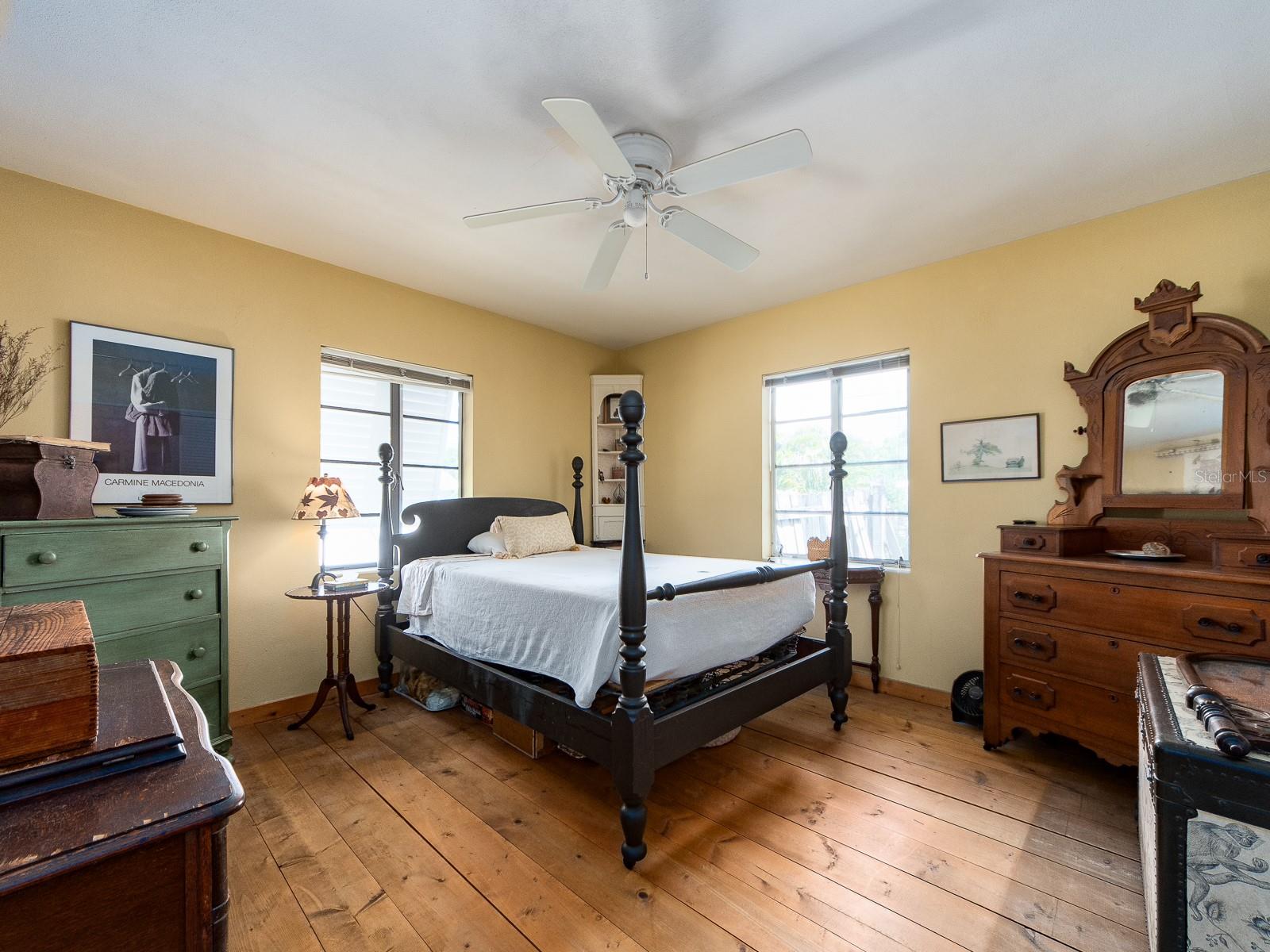 Guest Bedroom with beautiful wood floors!
