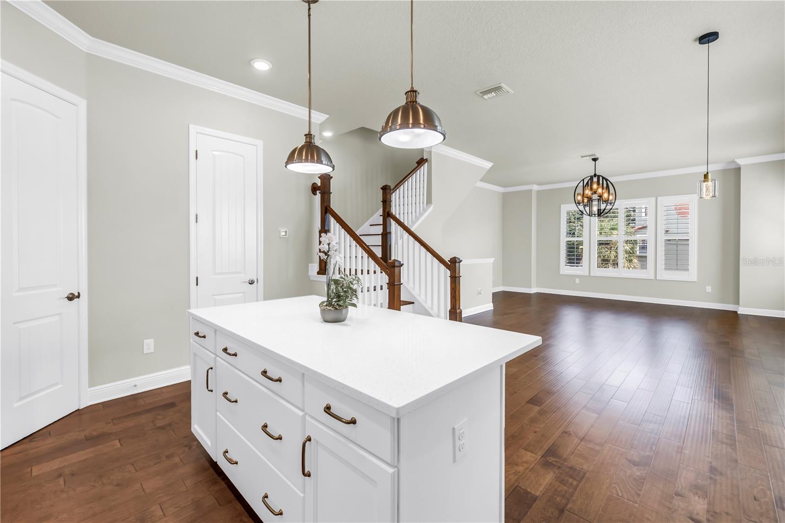Kitchen Island Has Room for 3 Barstools