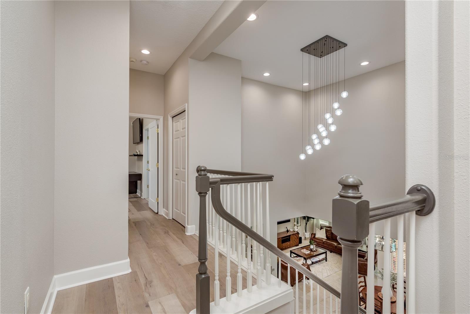 Stairwell View to Family Room