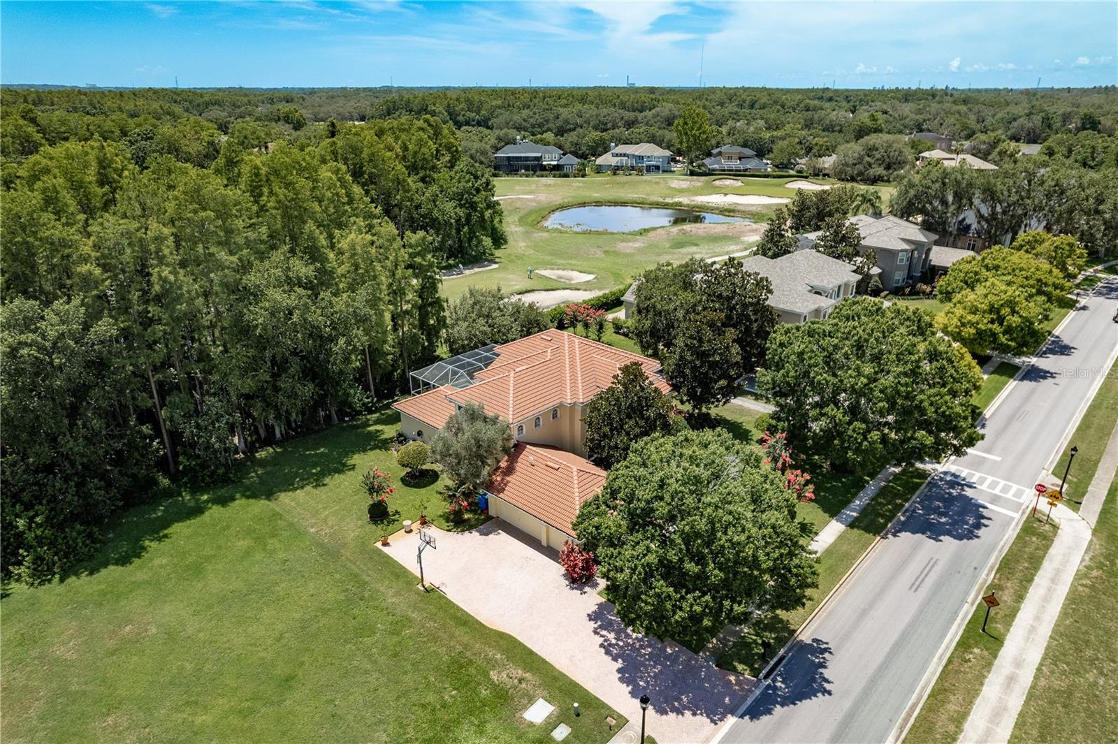Aerial House and Golf Course