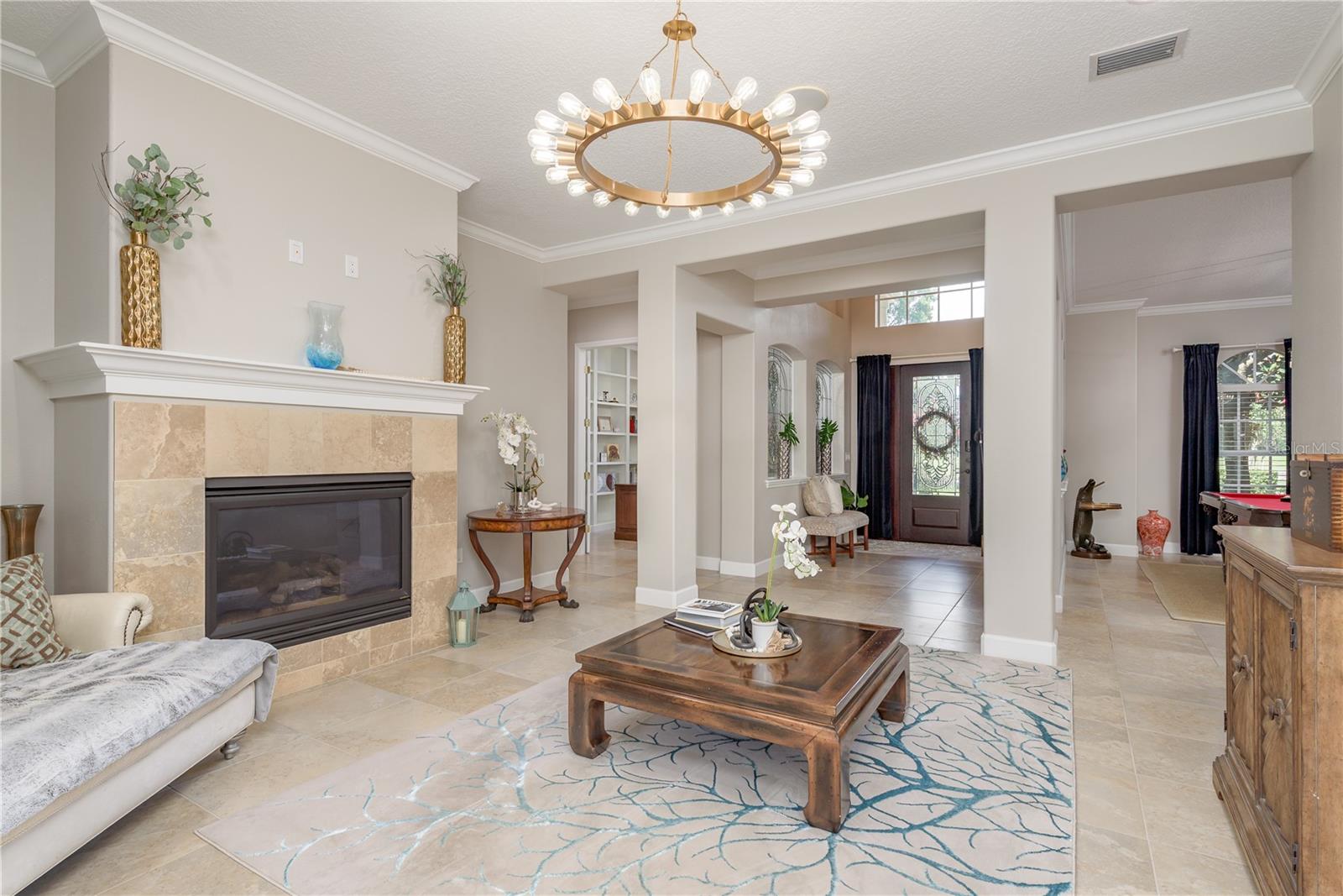 Living Room with Fireplace