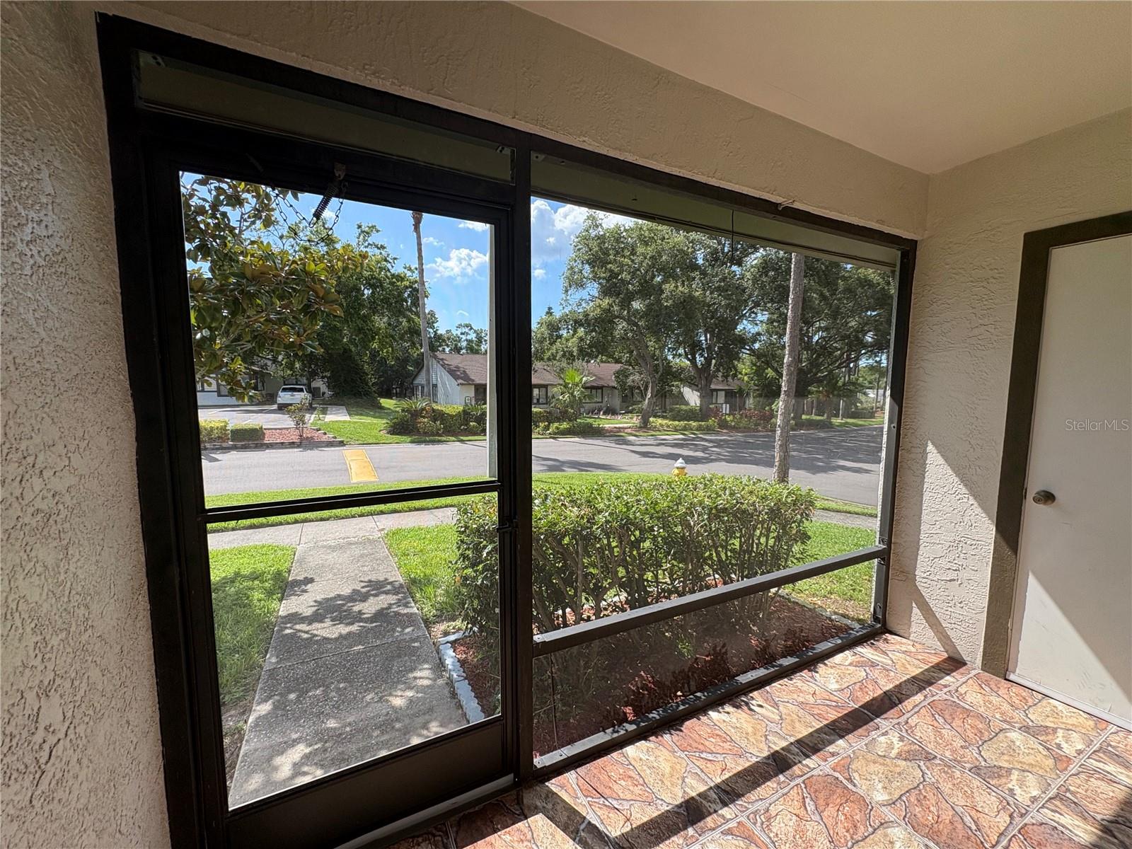 Front entrance Screened in