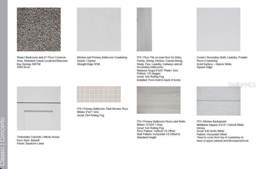 Design Selections ~ Home is under construction, selections are subject to change