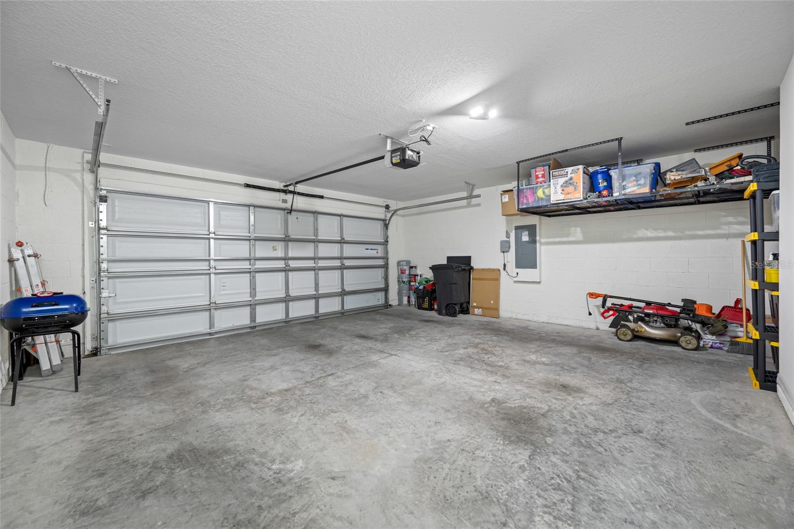 Garage with Storage Shelf