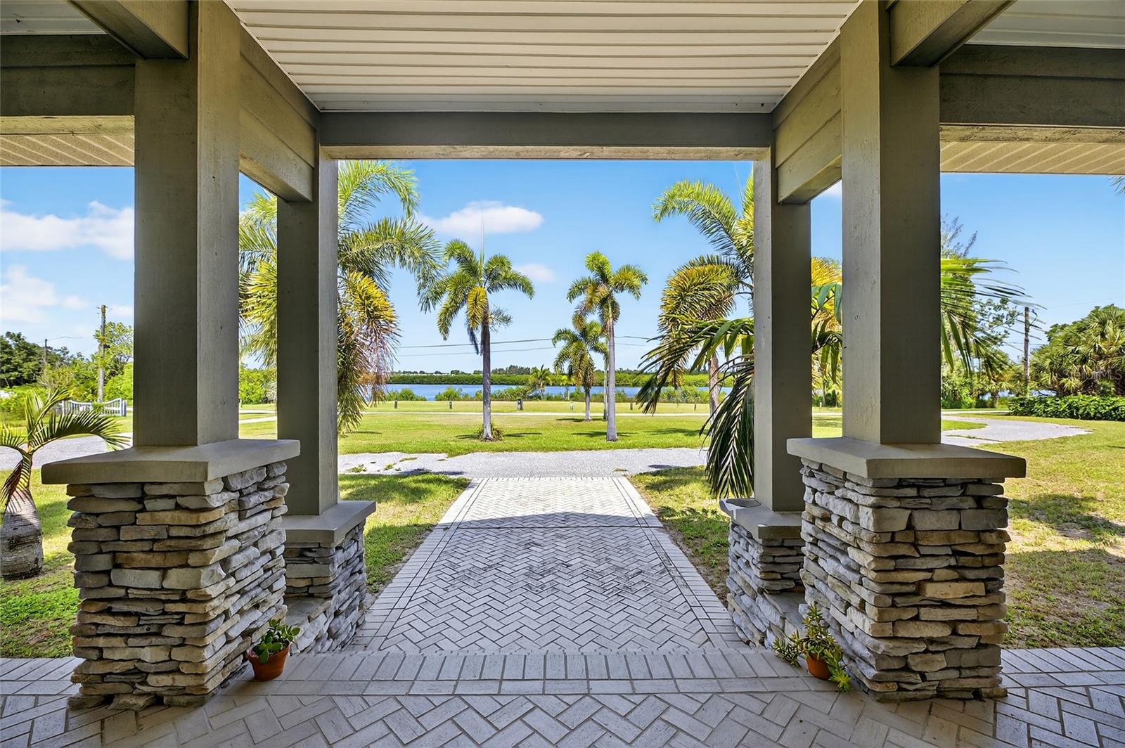 Incredible front porch with a view.