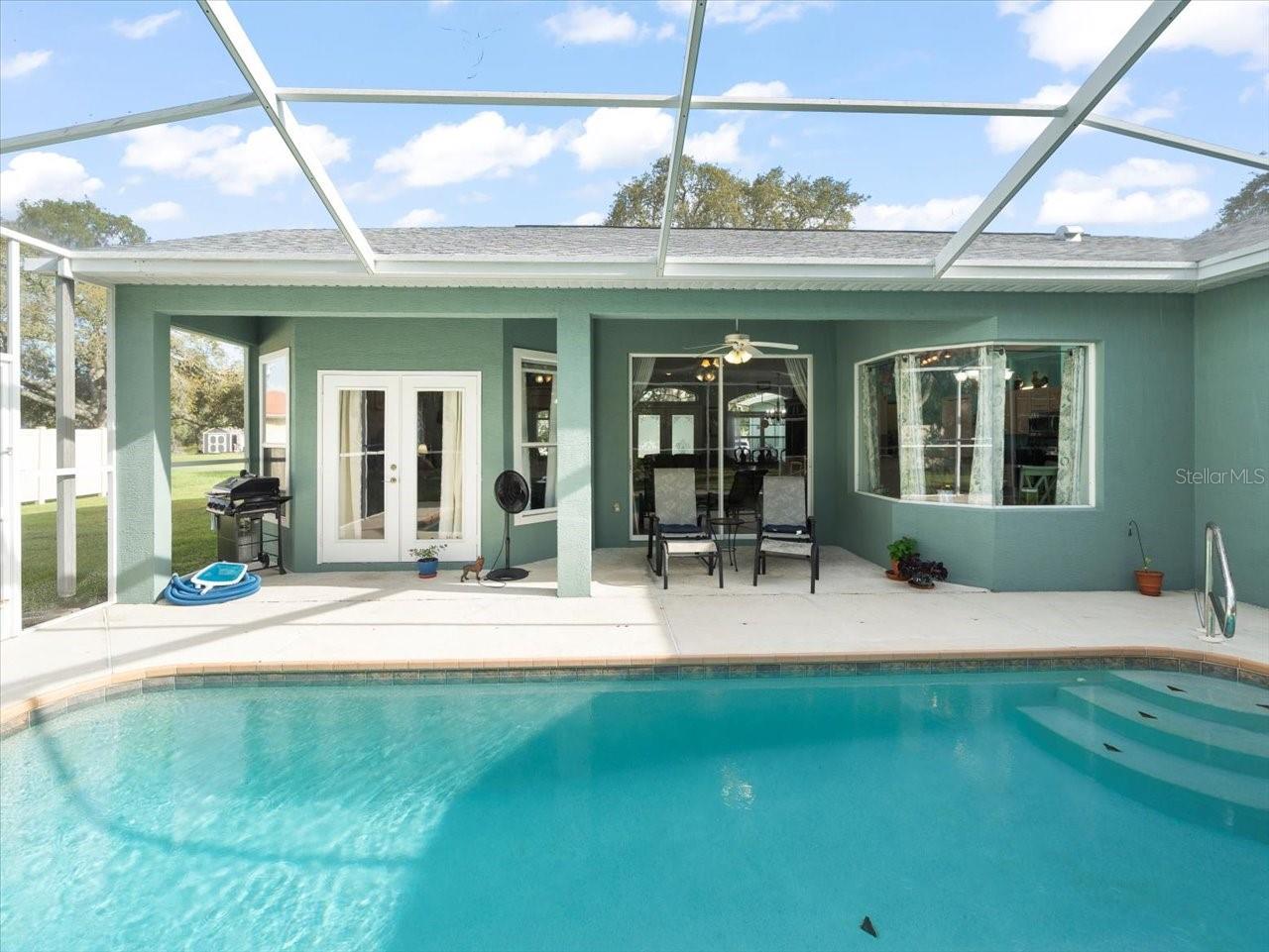 Pool Towards covered porch area