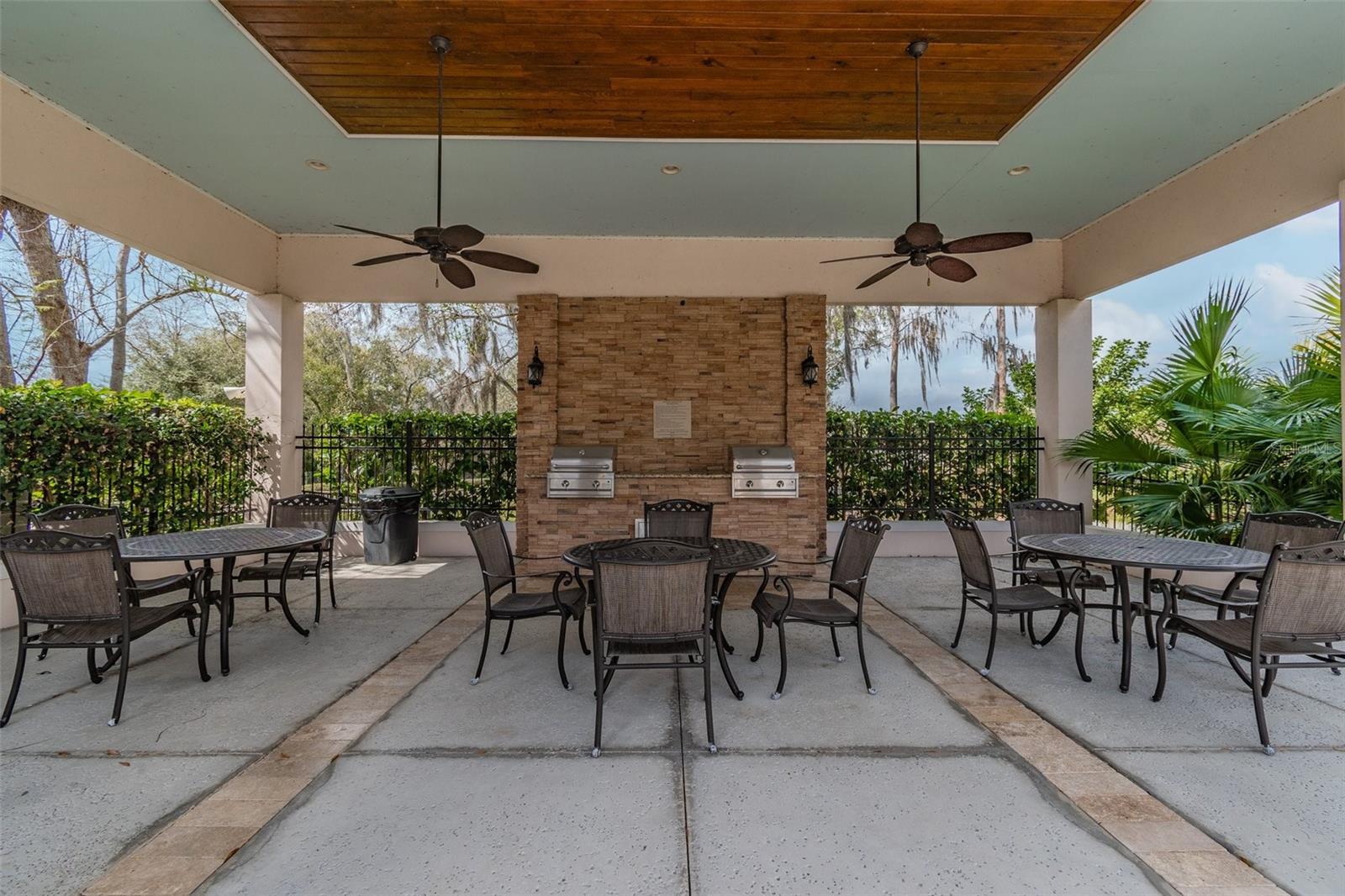 Poolside entertainment area