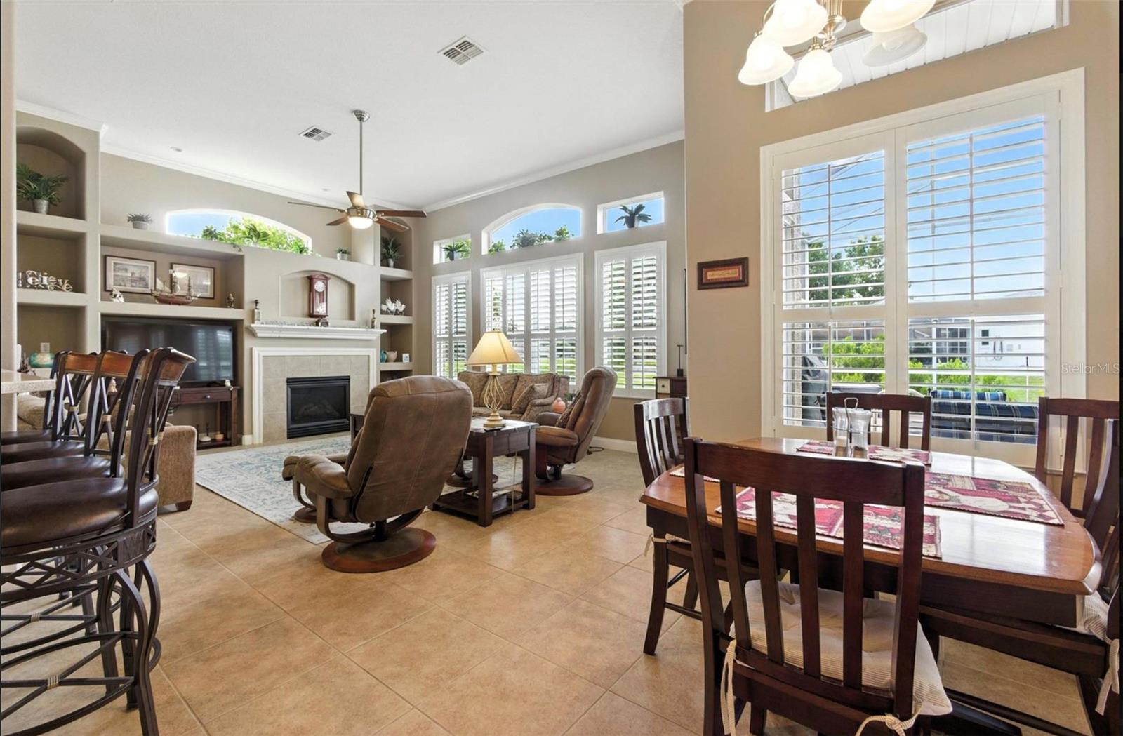 Kitchen view of living room
