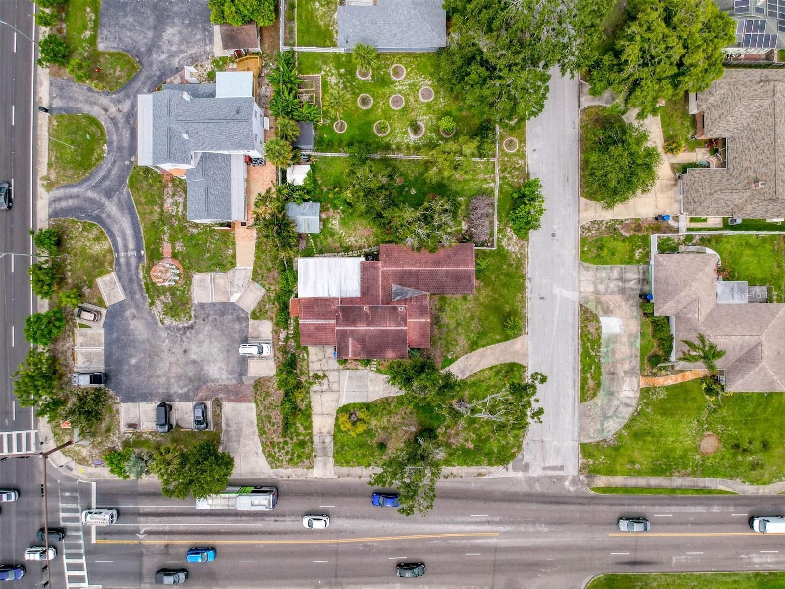 overhead view