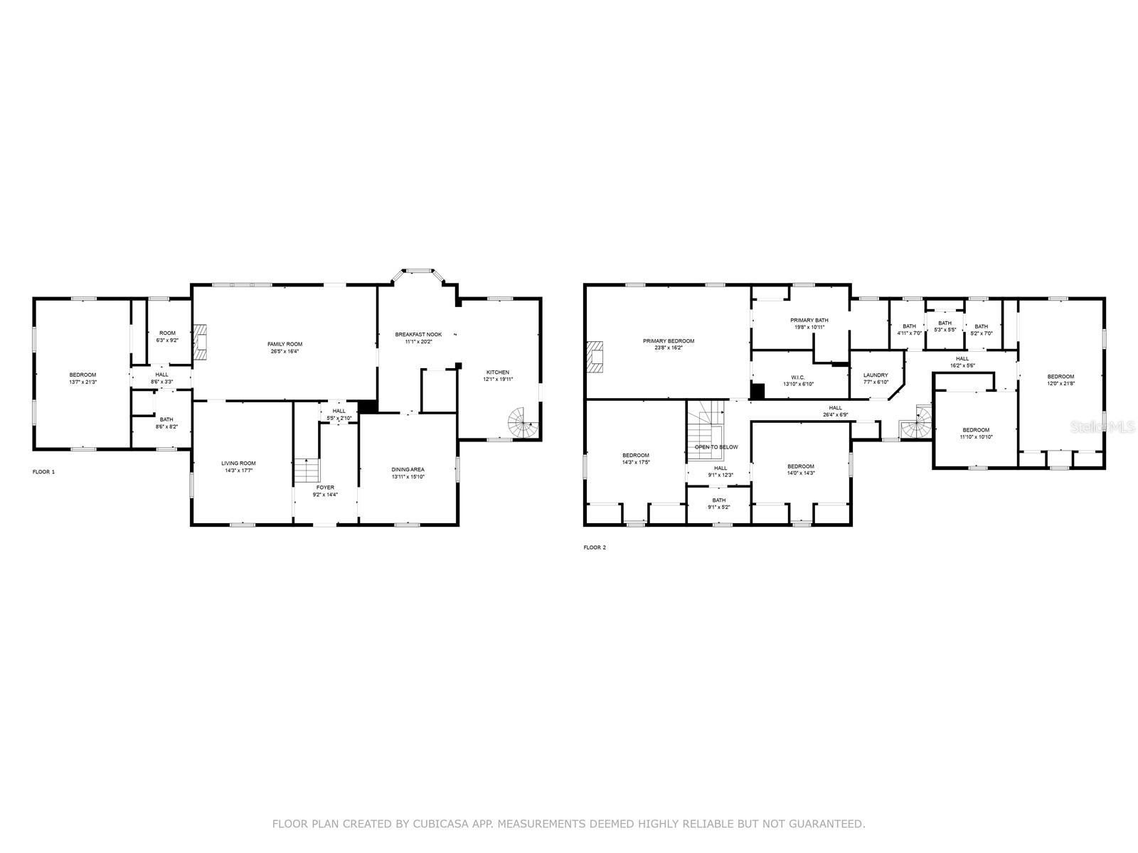First floor and second floor