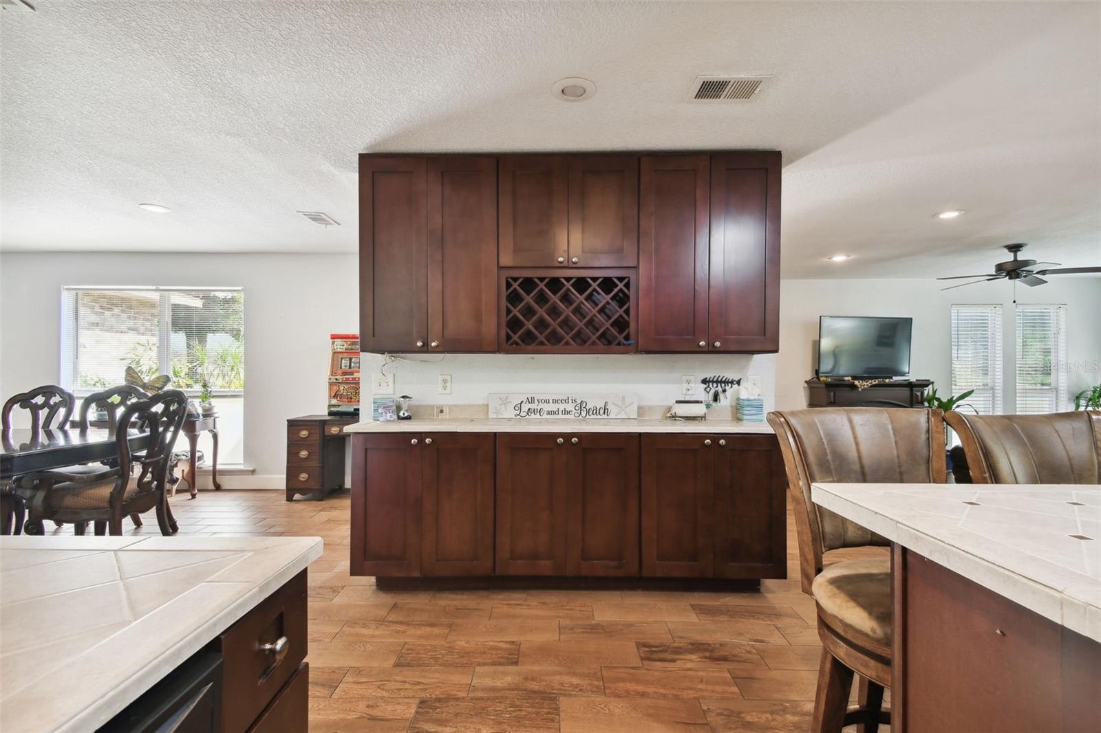 Built in buffet & extra storage