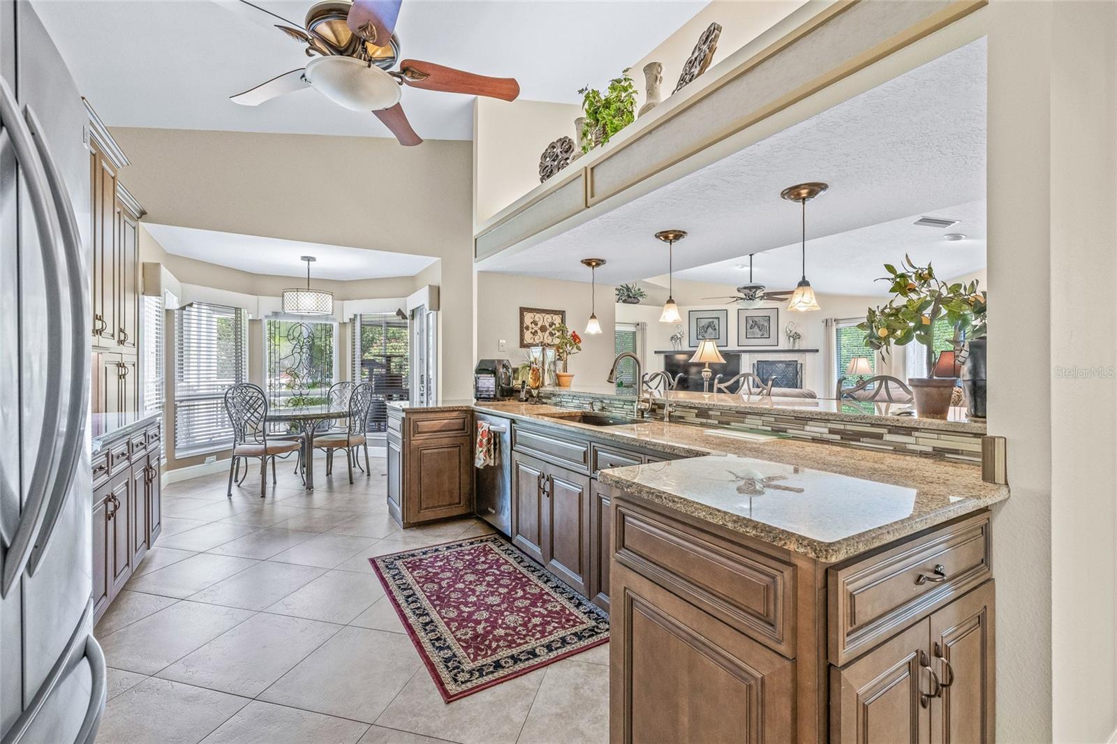 Casual dinette space toward the rear of the kitchen.