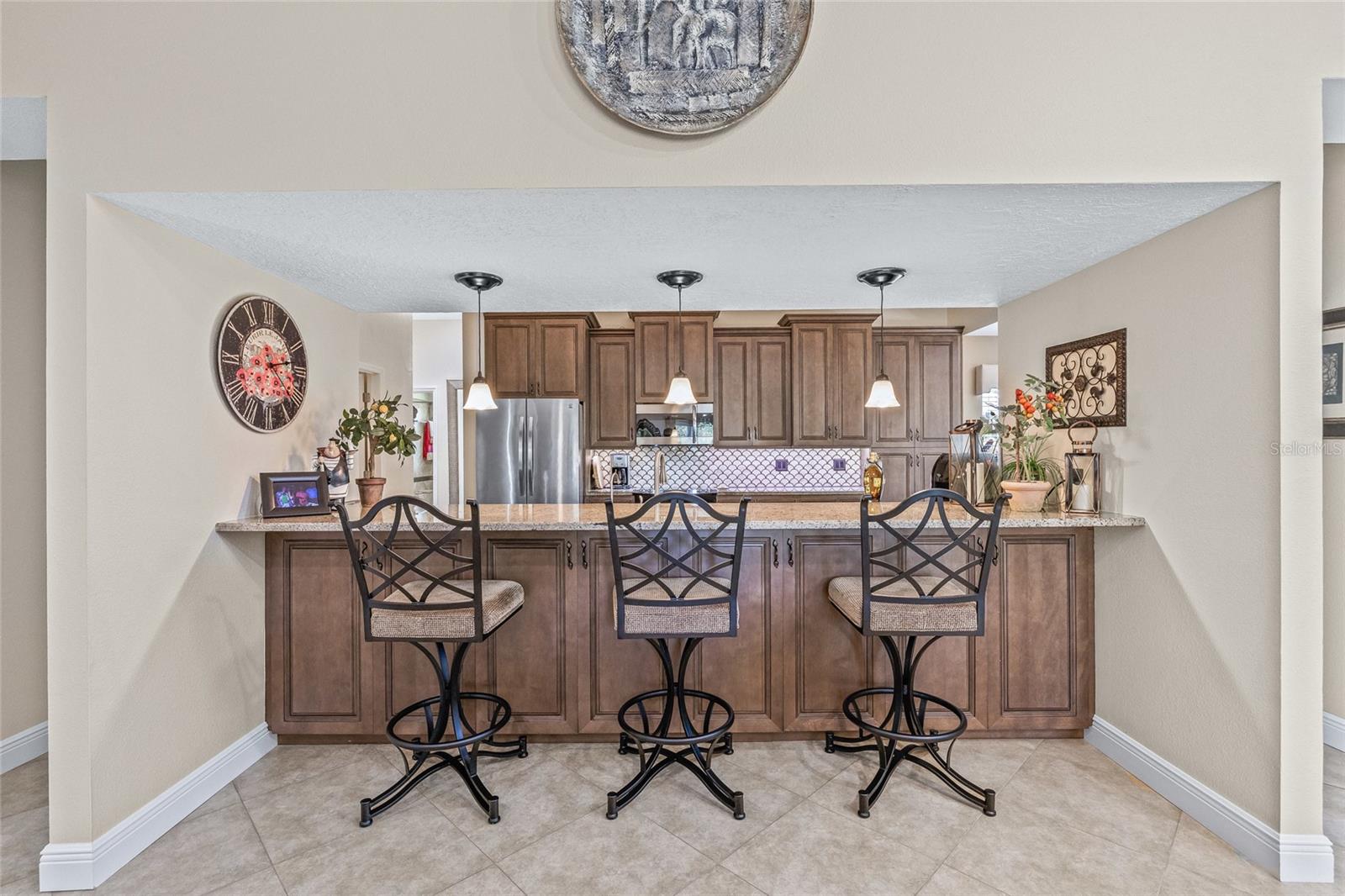 Gather around to visit while cooking dinner.