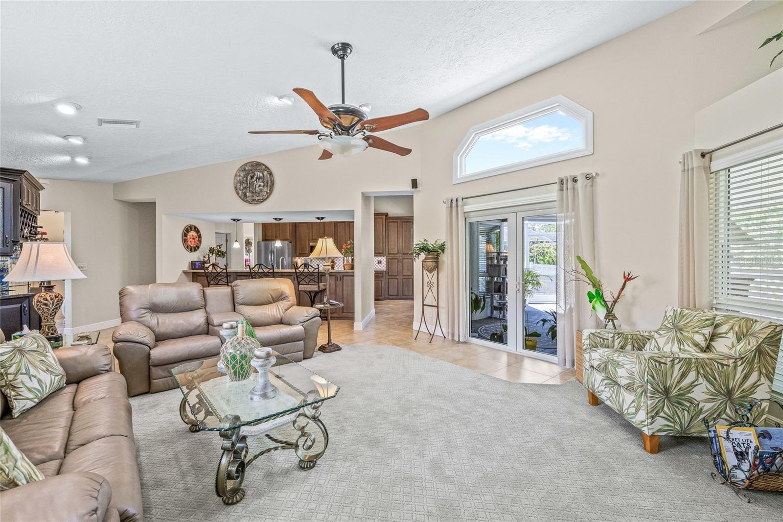 High ceilings and extra windows for lovely natural light.