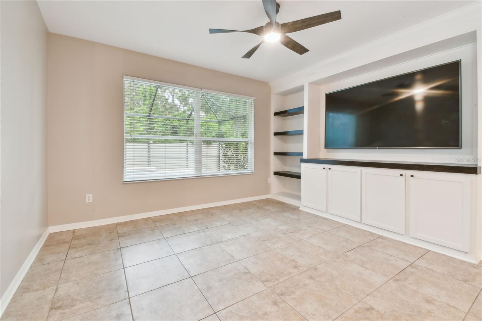 Living Room w/ custom built-ins