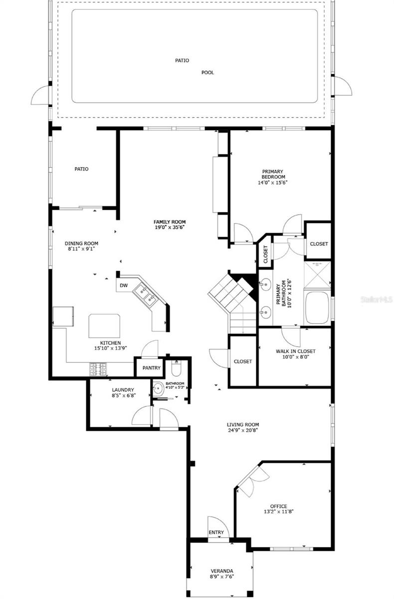 1st Floor Plan w dimensions