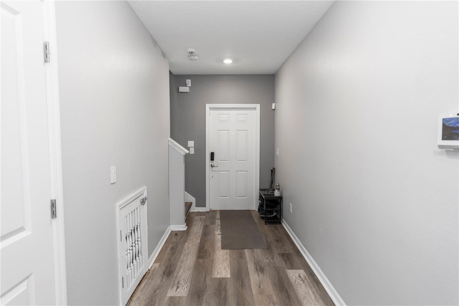 Front entrance with storage area