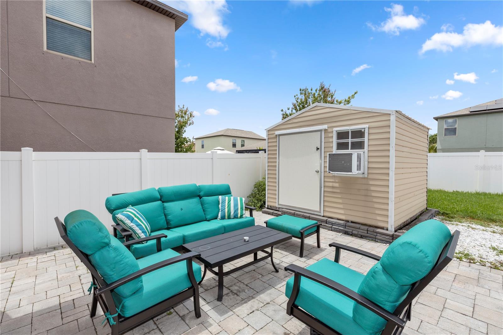 Utility shed with electric and cooling