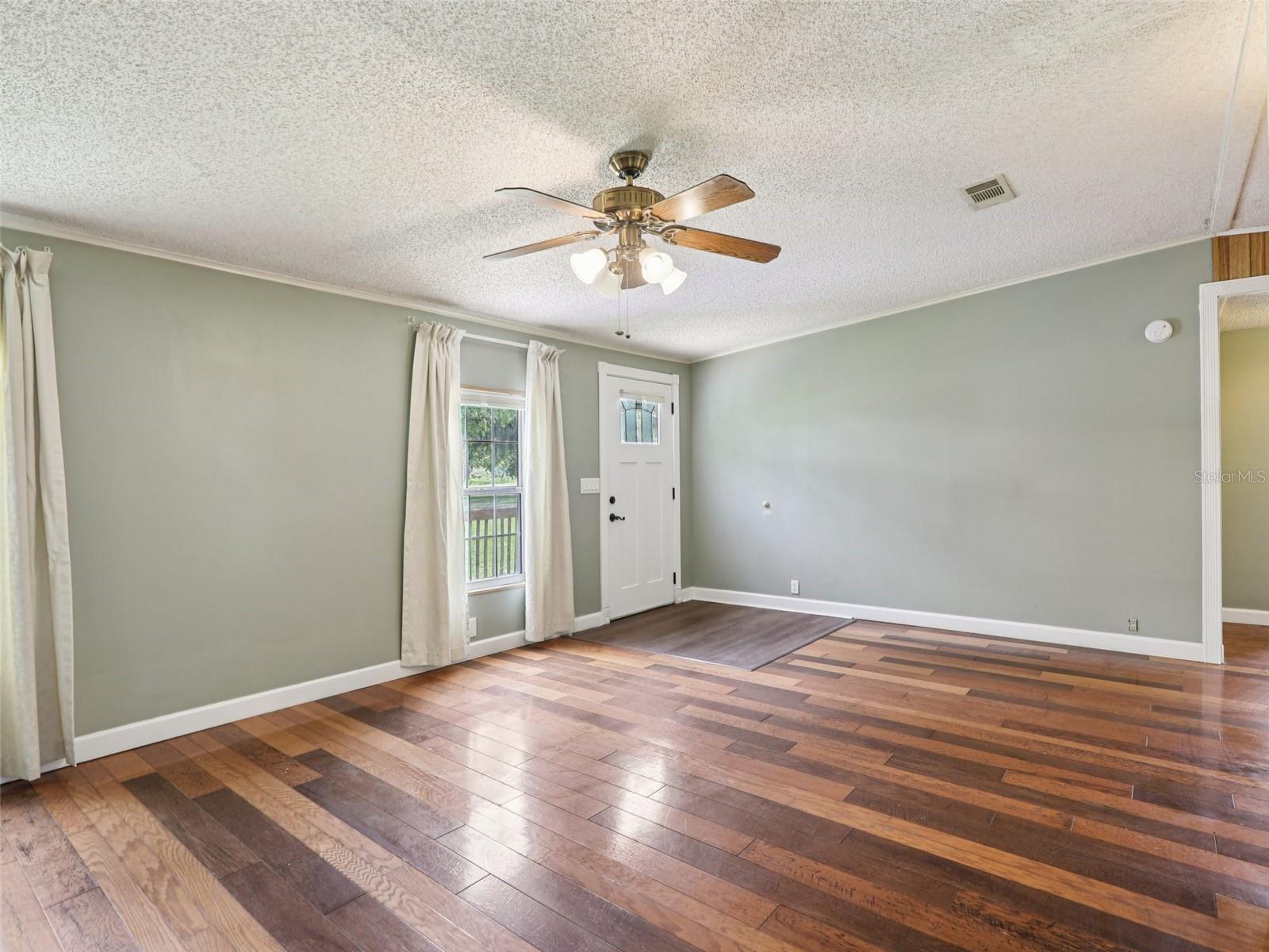 Living area facing front door