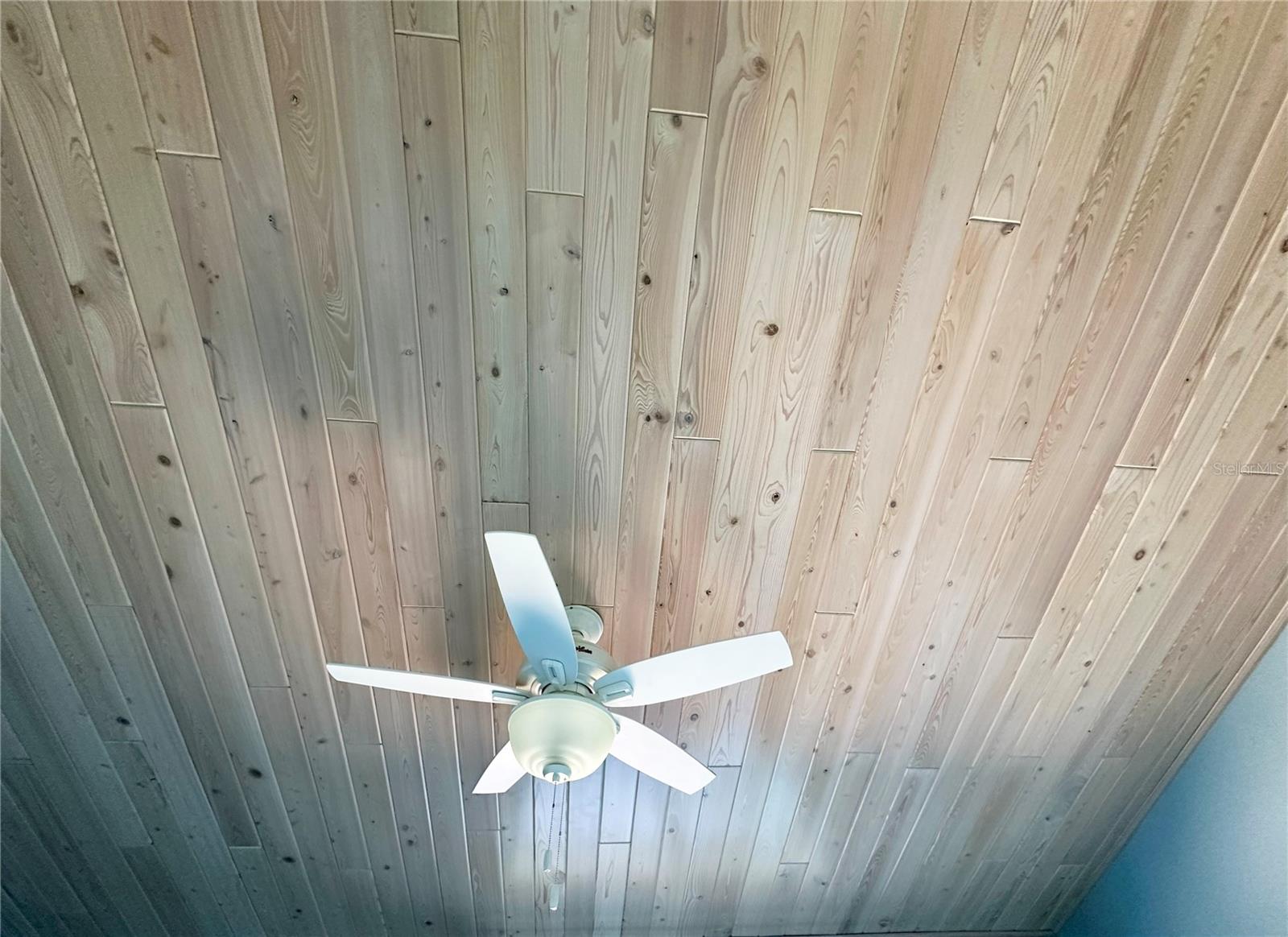 Wood Plank Ceiling in Guest EnSuite