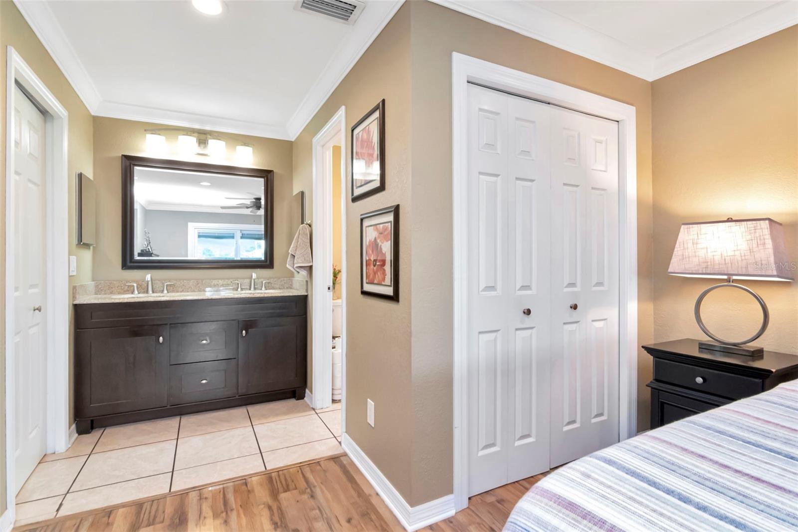 Main bedroom has TWO closets, including a walk-in!