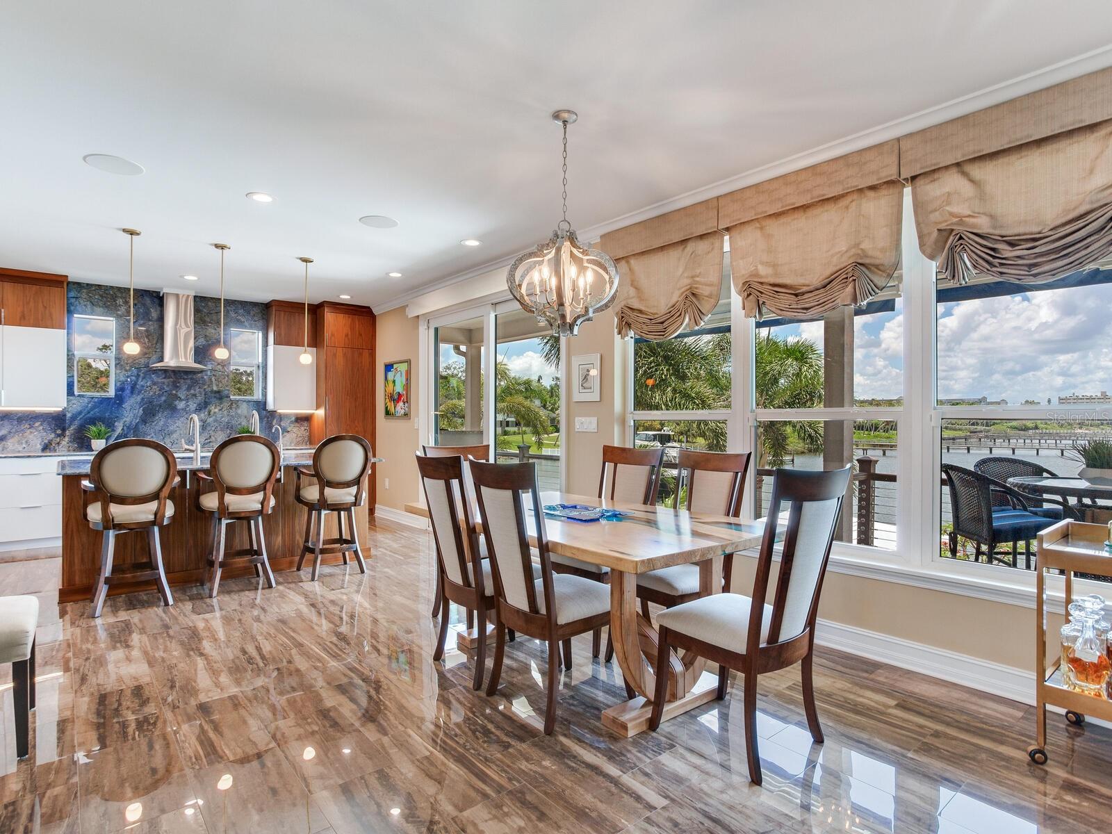 Porcelain Floors Wall of Impact Windows and Doors