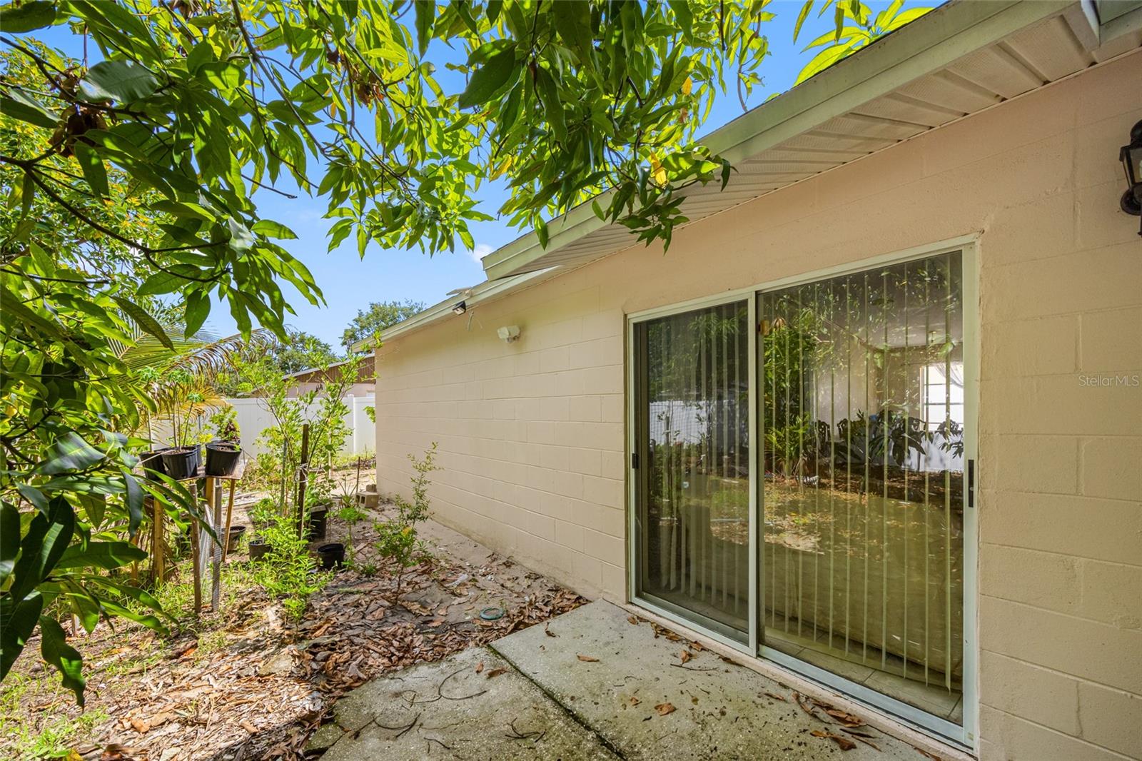 Sliding Glass Door to Concrete Patio