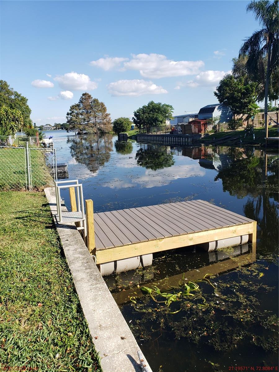 Canal with normal water levels.