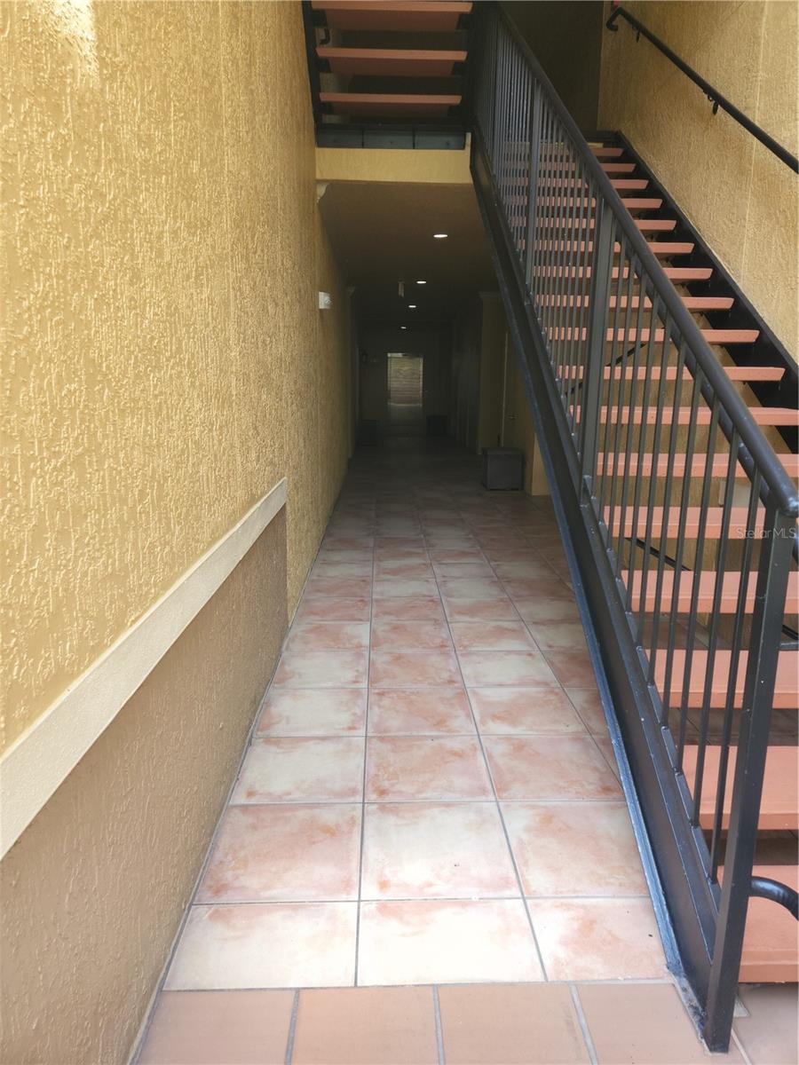 Hallway toward unit