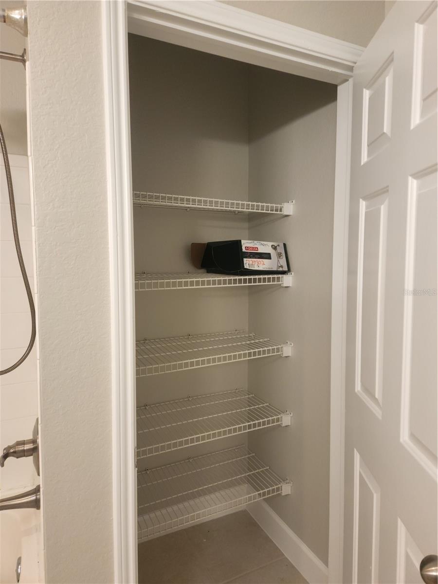 Linen Closet in Bathroom