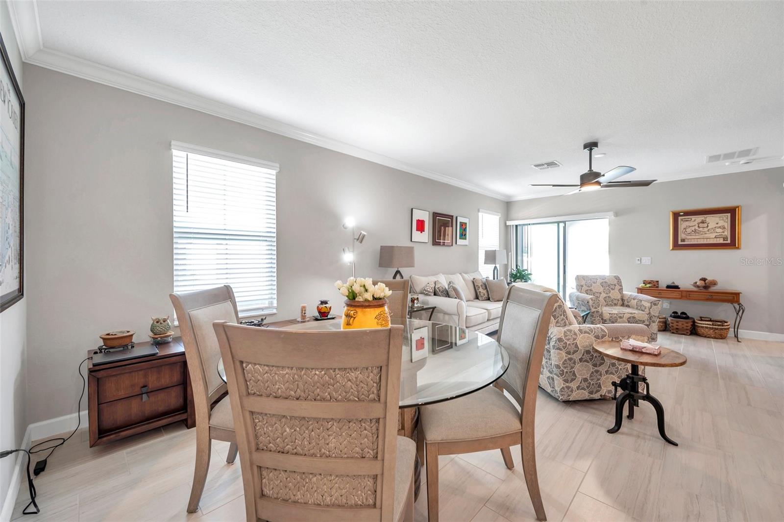 Dining and living rooms